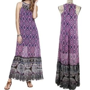 Express Maxi Dress NEW Boho Chiffon Ruffled Sz XS